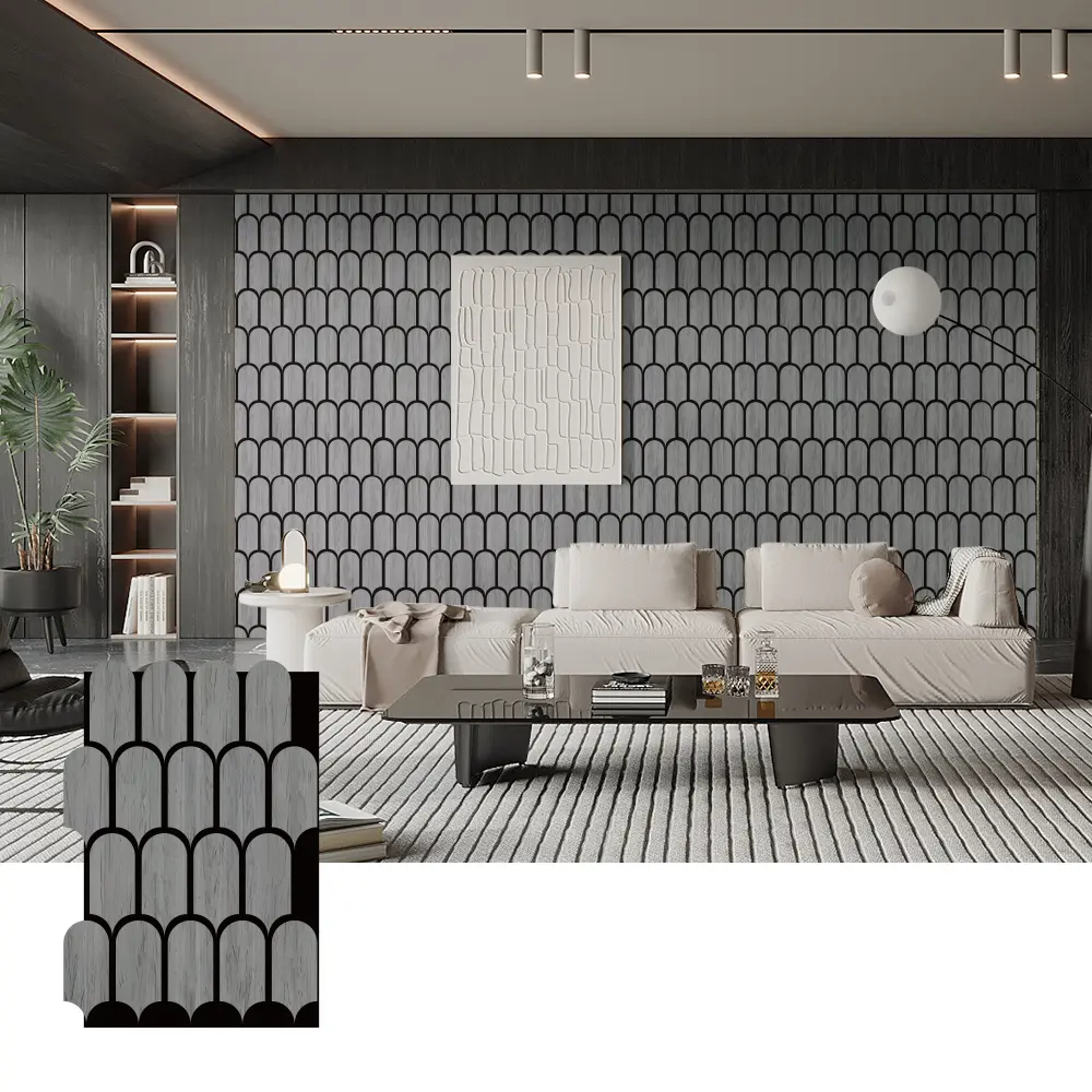 Painéil Shlinnte Adhmaid Fuaimiúla le haghaidh Oifige agus Seomraí Cruinnithe