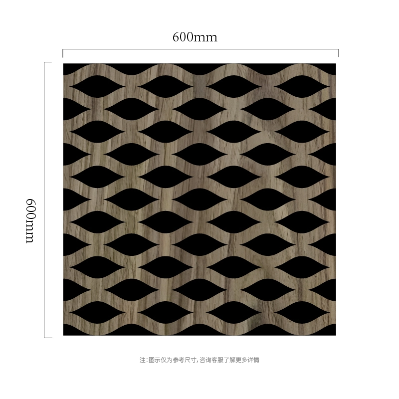 Painéal Balla Fuaimiúil MDF-ar-PET Lattice Súl Weave Painéal Balla Fuaimiúil MDF-ar-PET Lattice Súl Weave
