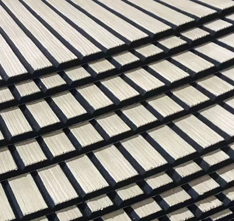 Oak Wood Acoustic Slat Panel for Wall and Ceiling Oak Wood Acoustic Slat Panel for Wall and Ceiling