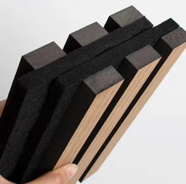 Oak Wood Acoustic Slat Panel for Wall and Ceiling Oak Wood Acoustic Slat Panel for Wall and Ceiling
